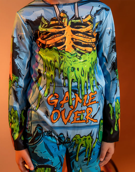 Show Me The Merch Gaming Zombie Unisex Kids Multicoloured 2 Piece Costume