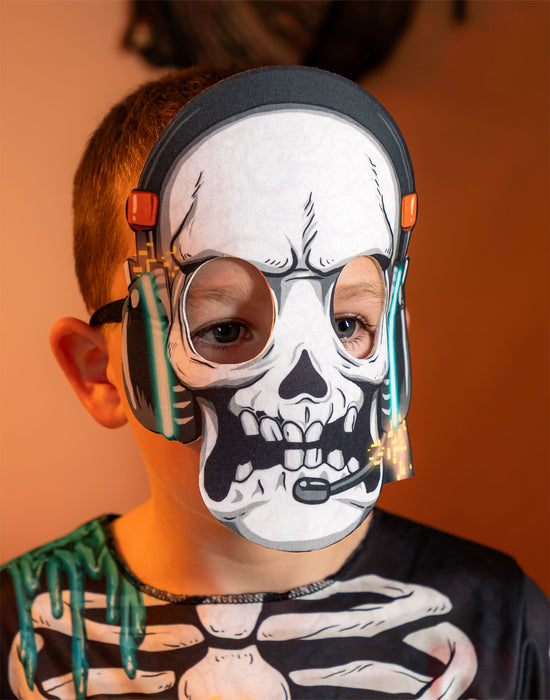 Show Me The Merch Skeleton Unisex Kids Multicoloured 2 Piece Costume