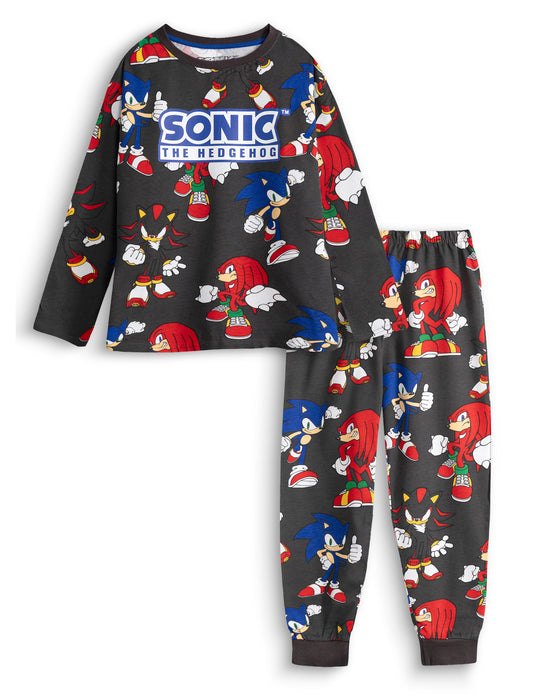 Sonic the Hedgehog Multi Character Boys Multicoloured Long Sleeve Long Leg Pyjama Set