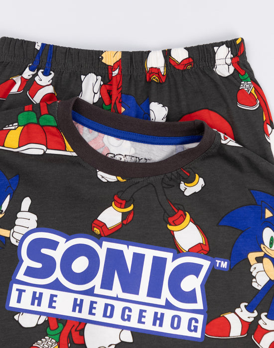 Sonic the Hedgehog Multi Character Boys Multicoloured Long Sleeve Long Leg Pyjama Set