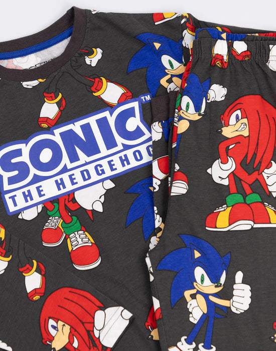 Sonic the Hedgehog Multi Character Boys Multicoloured Long Sleeve Long Leg Pyjama Set
