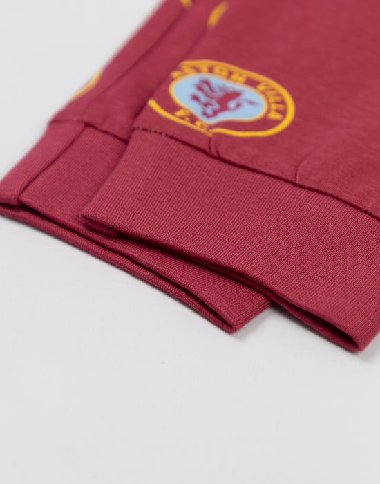 Aston Villa Logo Boys Multicoloured Short Sleeve Long Leg Pyjama Set