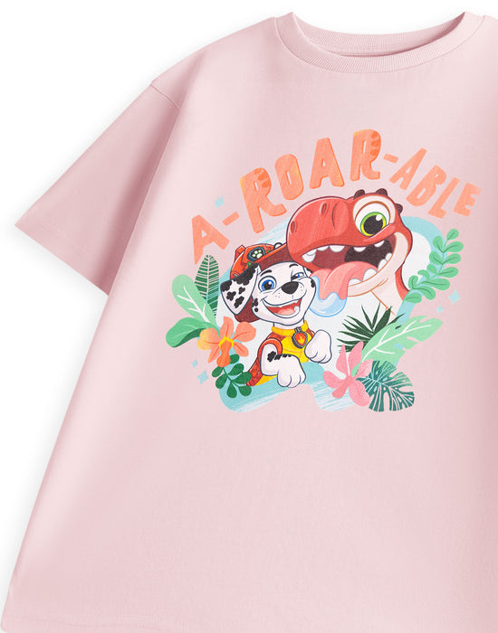 Paw Patrol A-Roar-Able Unisex Kids Brown Short Sleeved T-Shirt
