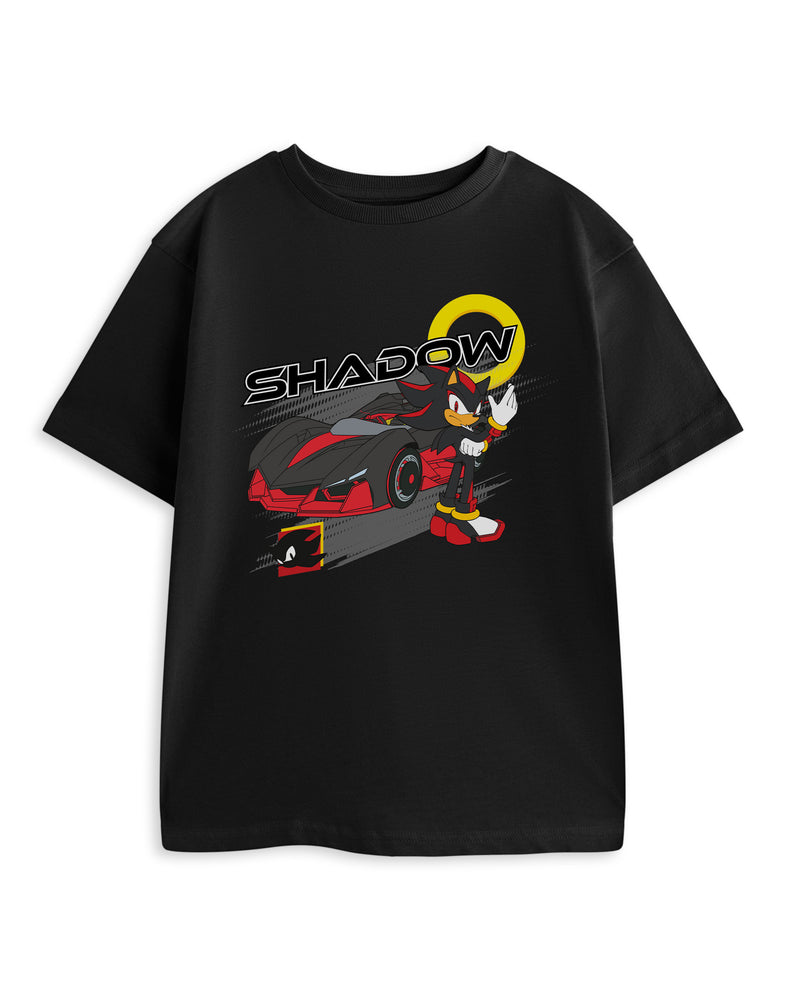 Sonic the Hedgehog Shadow Racing Boys Grey Short Sleeved T-Shirt