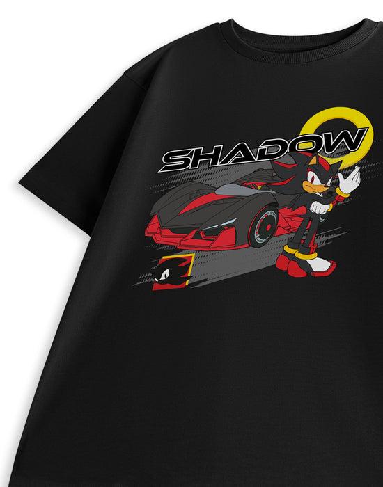 Sonic the Hedgehog Shadow Racing Boys Grey Short Sleeved T-Shirt