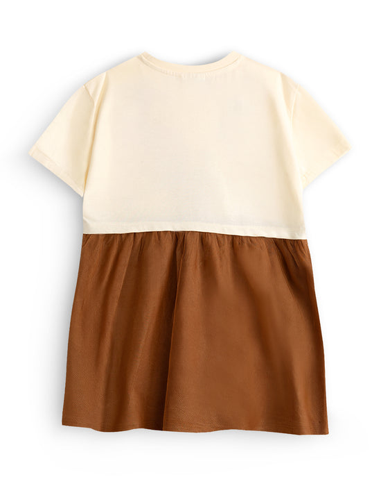 Show Me The Merch Reindeer Girls Tan 1 Piece Costume