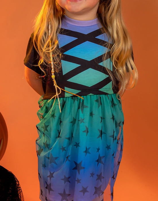 Show Me The Merch Witch Girls Multicoloured 3 Piece Costume