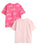 Barbie Logo Girls Pink Multi-Pack of 2 Short-Sleeved T-Shirts
