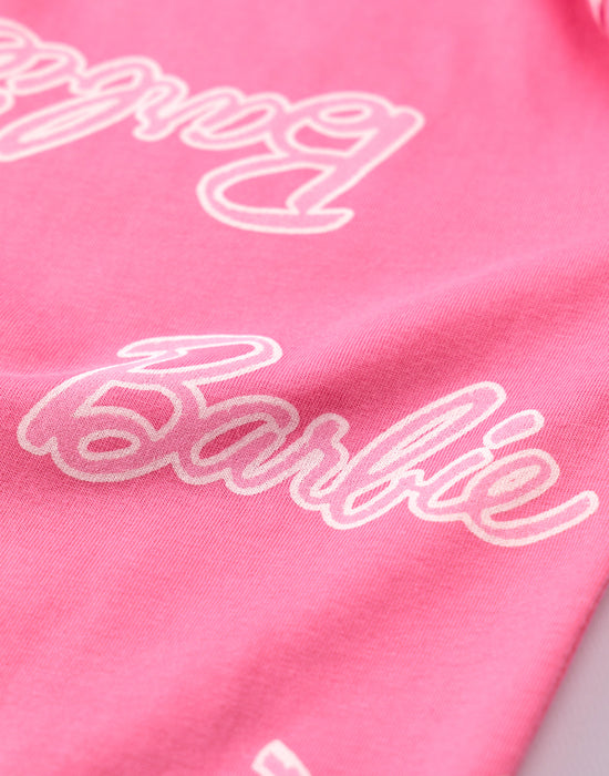 Barbie Logo Girls Pink Multi-Pack of 2 Short-Sleeved T-Shirts