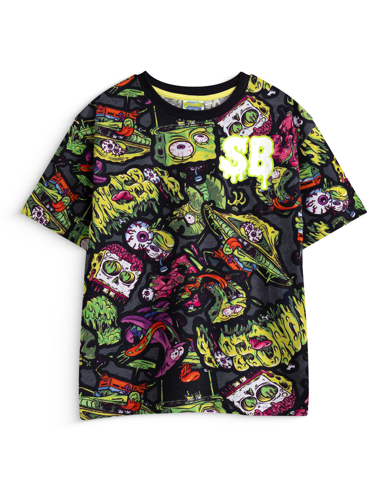 SpongeBob SquarePants Slime Boys Multicoloured Short Sleeved T-Shirt