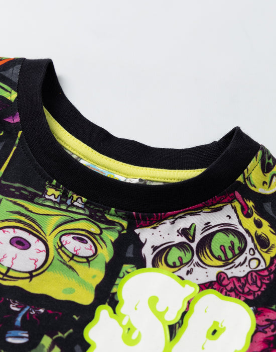 SpongeBob SquarePants Slime Boys Multicoloured Short Sleeved T-Shirt