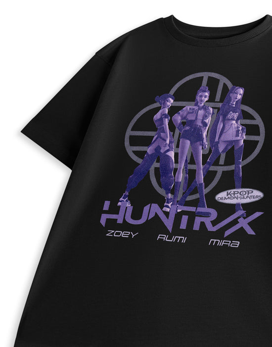 KPop Demon Hunters Names Unisex Kids Black Short Sleeved T-Shirt