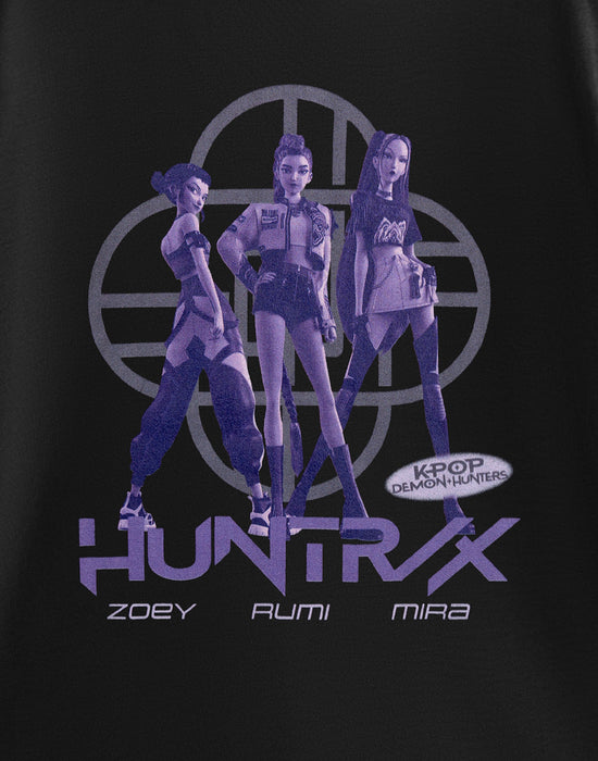 KPop Demon Hunters Names Unisex Kids Black Short Sleeved T-Shirt