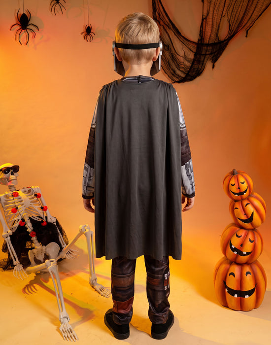 Star Wars Mandalorian Unisex Kids Black 2 Piece Costume