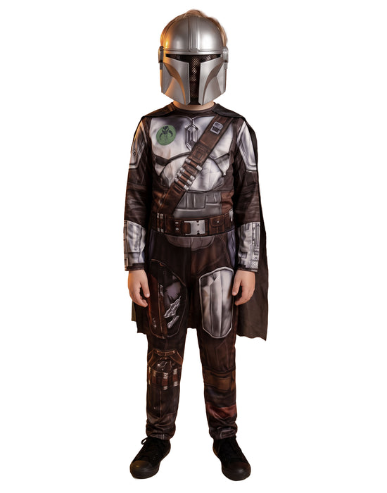 Star Wars Mandalorian Unisex Kids Black 2 Piece Costume