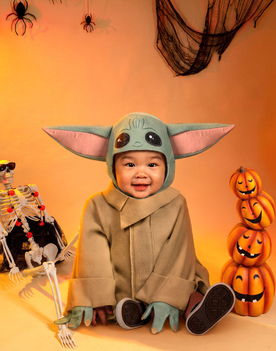 Star Wars Grogu Unisex Kids Brown 1 Piece Costume