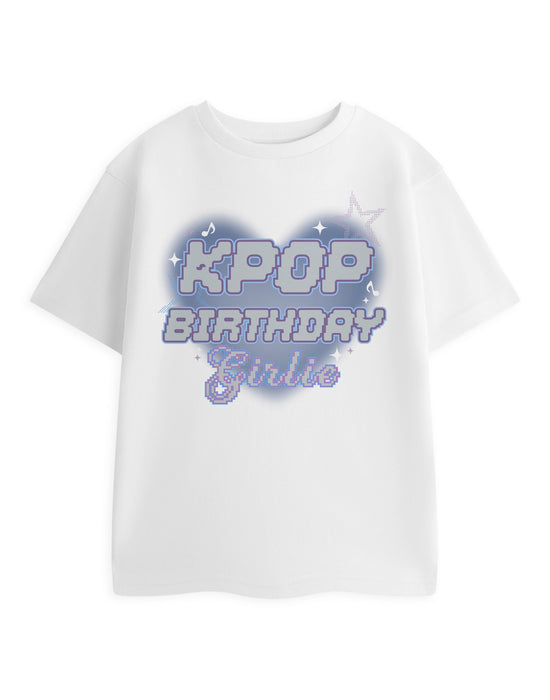 Kpop Birthday Girl Girls White Short Sleeved T-Shirt