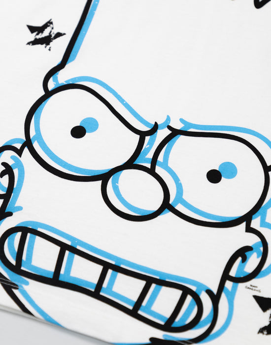 The Simpsons Bart Boys Multicoloured Multi-Pack of 2 Short-Sleeved T-Shirts