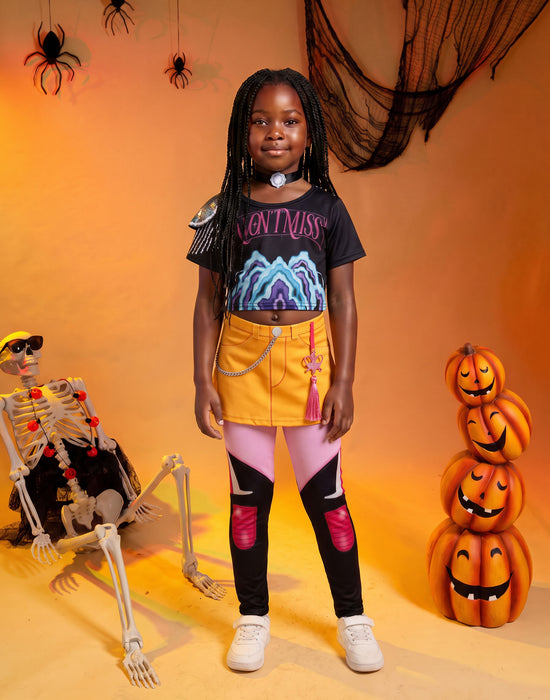 KPop Demon Hunters Mira Girls Multicoloured 2 Piece Costume