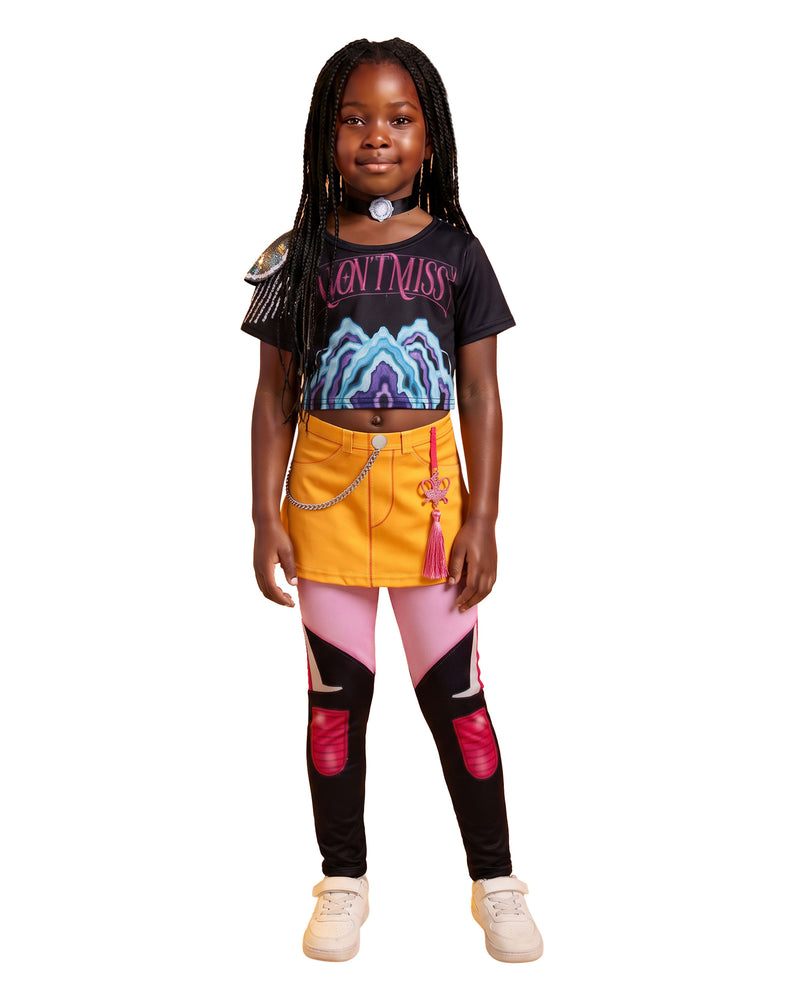 KPop Demon Hunters Mira Girls Multicoloured 2 Piece Costume