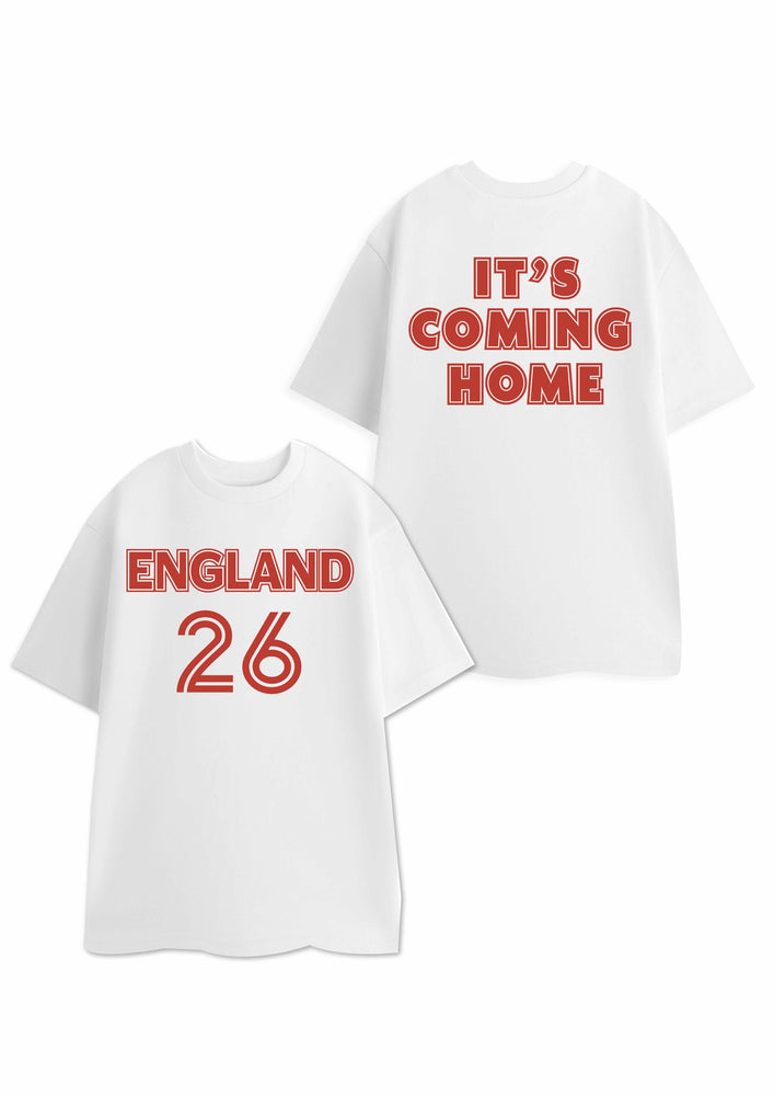 Show Me The Merch It's Coming Home Unisex Kids White Short Sleeved T-Shirt