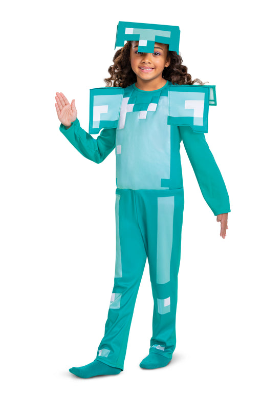 Minecraft Diamond Armor Boys Blue 2 Piece Costume
