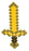 Minecraft Gold Sword Boys Multicoloured 1 Piece Costume