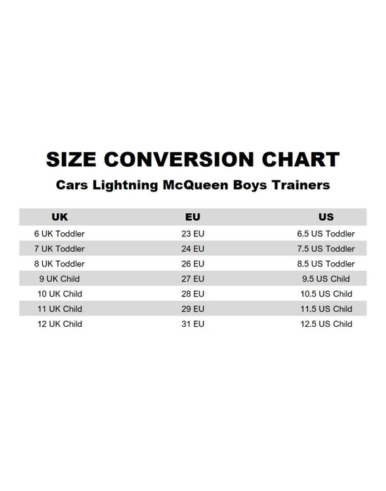 Disney Cars Lightning McQueen Boys Multicoloured Velcro Trainers