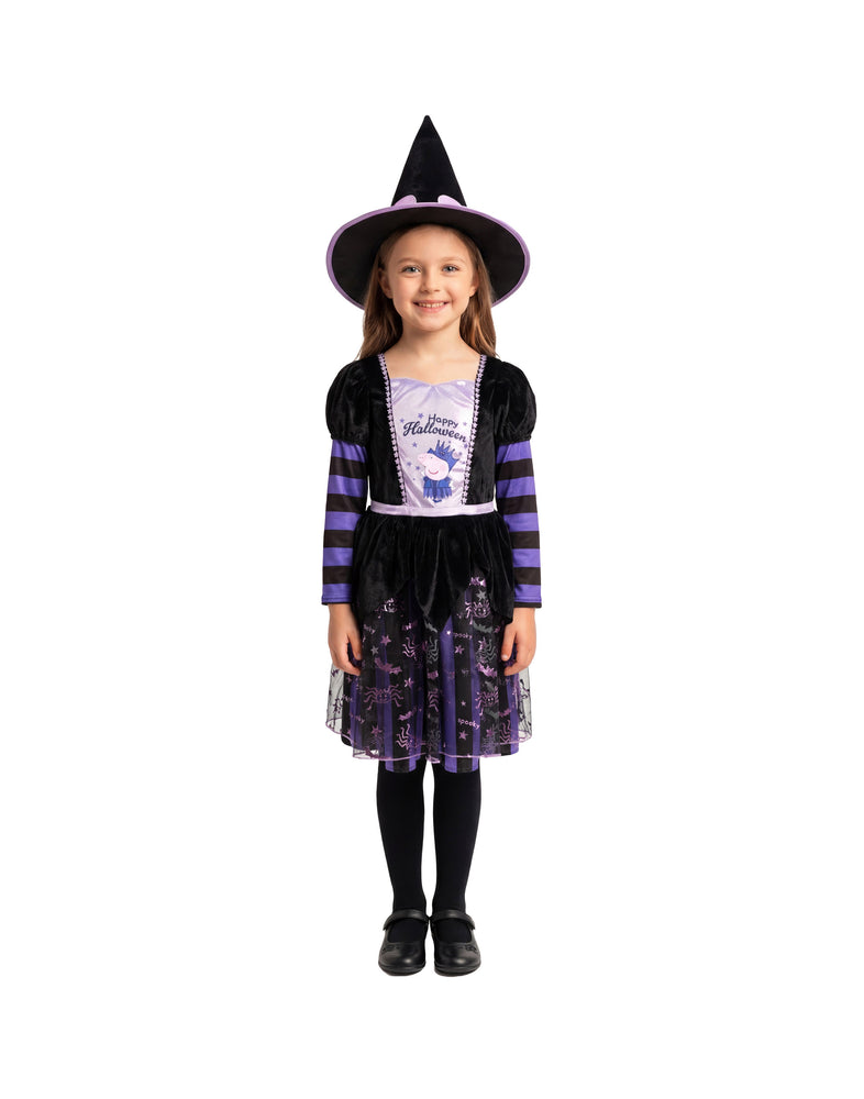Peppa Pig Witch Girls Purple 2 Piece Costume
