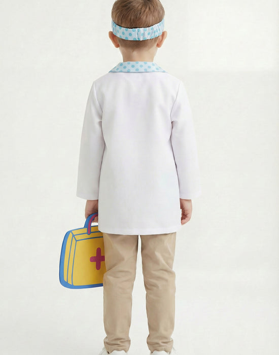 Peppa Pig Doctor Unisex Kids White 3 Piece Costume