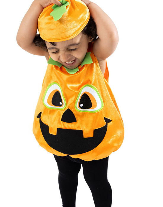 Blues Group Pumpkin Unisex Kids Orange 2 Piece Costume