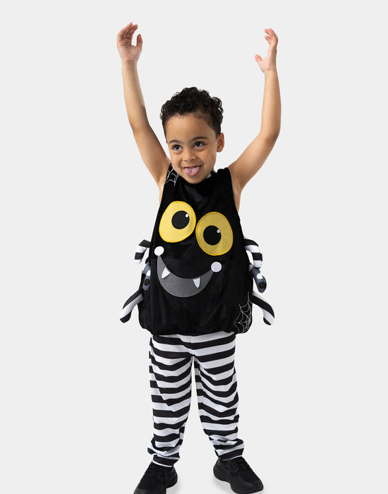 Blues Group Spider Unisex Kids Black 2 Piece Costume