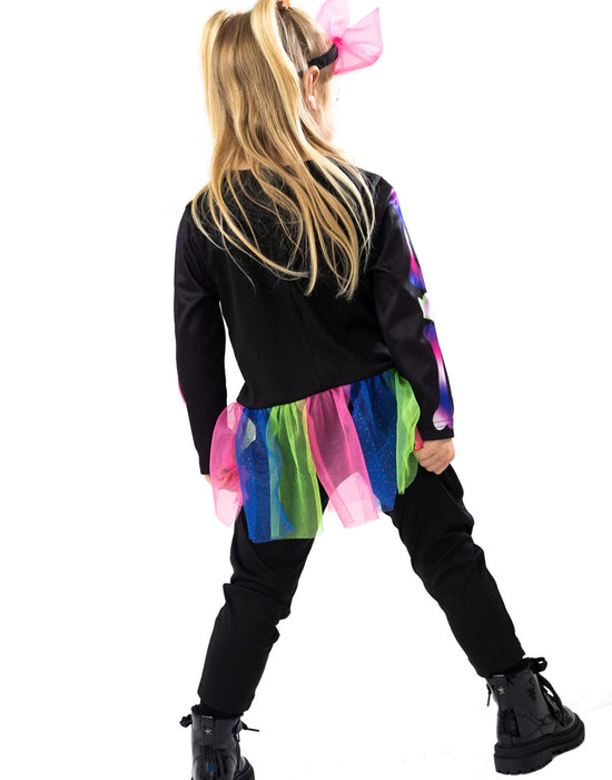 Blues Group Skeleton Girls Pink 3 Piece Costume