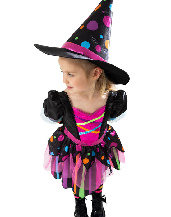 Blues Group Witch Girls Multicoloured 3 Piece Costume