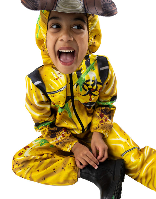 Blues Group Toxic Slime Zombie Unisex Kids Yellow 2 Piece Costume