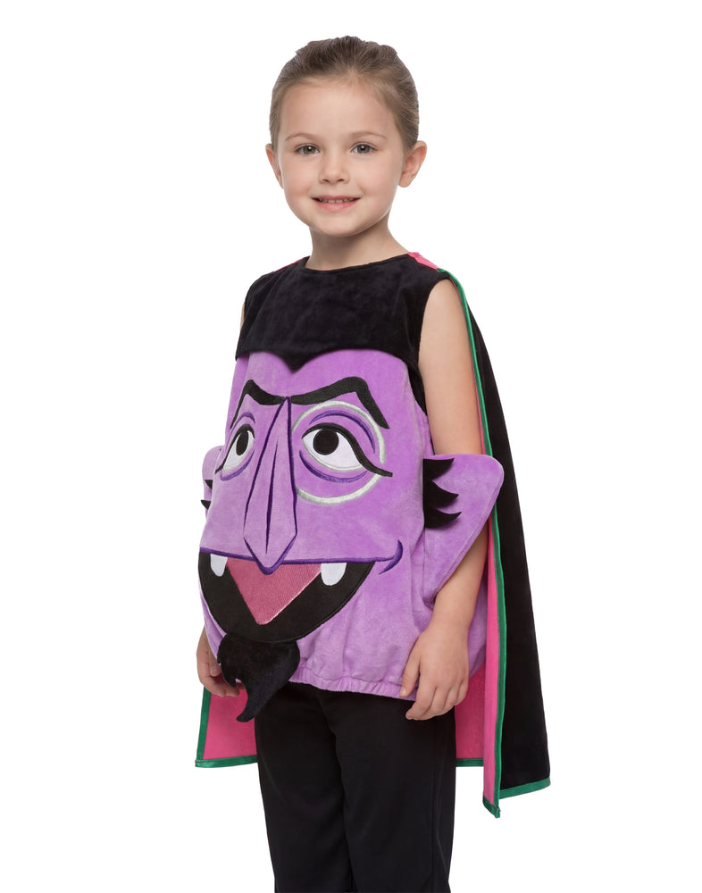 Sesame Street The Count Unisex Kids Purple 2 Piece Costume