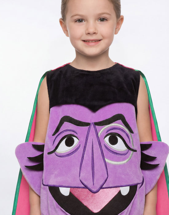 Sesame Street The Count Unisex Kids Purple 2 Piece Costume