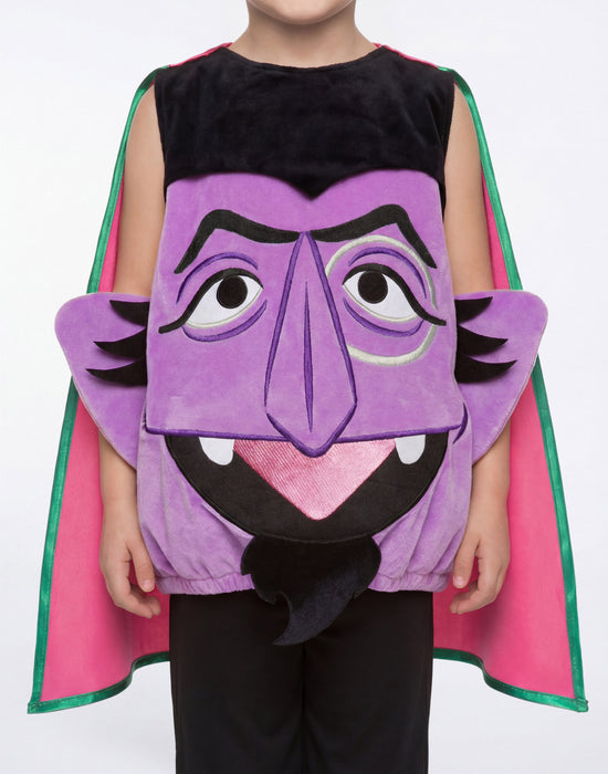 Sesame Street The Count Unisex Kids Purple 2 Piece Costume