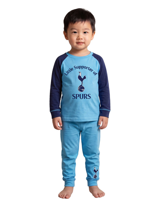Tottenham Hotspur Little Supporter Boys Blue Long Sleeve Long Leg Pyjama Set