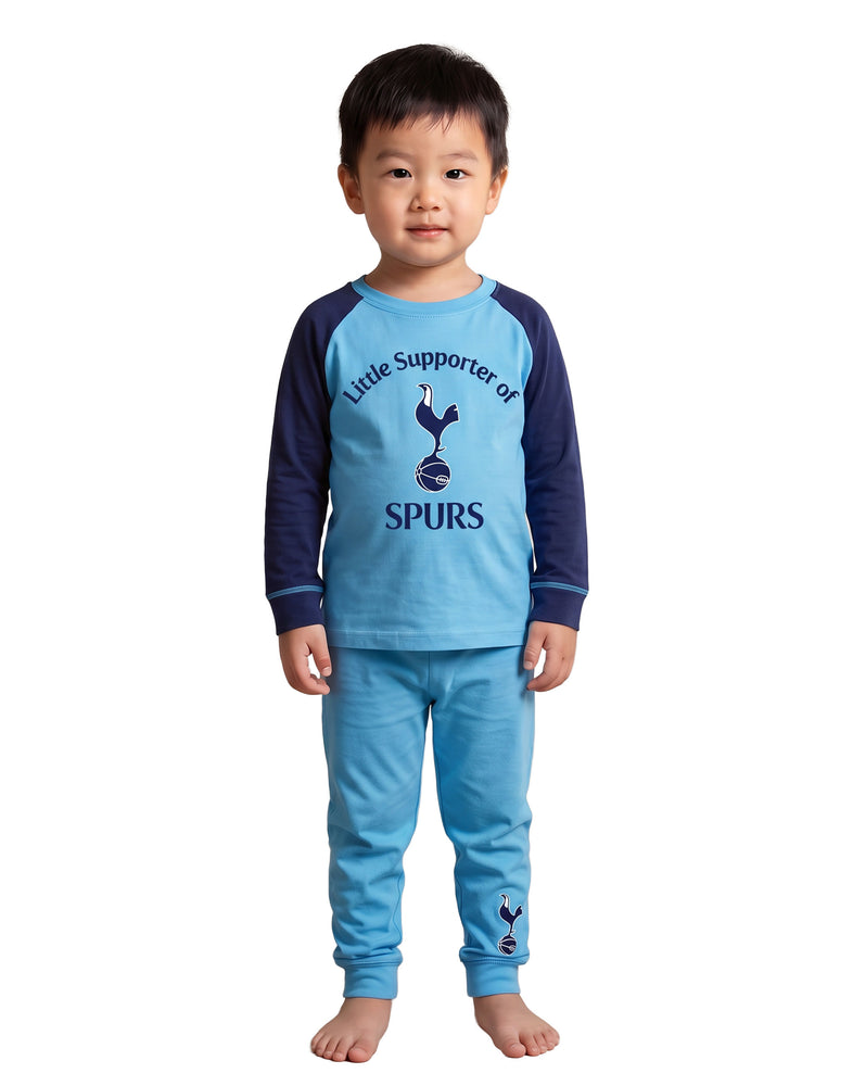 Tottenham Hotspur Little Supporter Boys Blue Long Sleeve Long Leg Pyjama Set