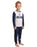 England Badge Boys White Long Sleeve Long Leg Pyjama Set