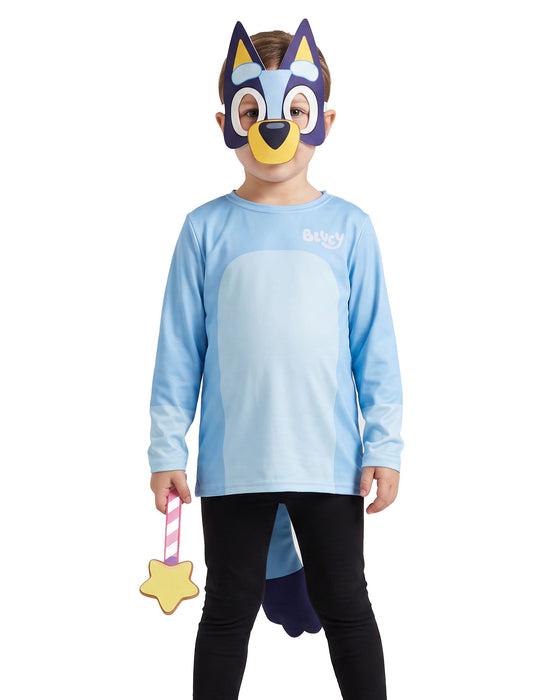 Bluey Character Unisex Kids Blue 4 Piece Costume
