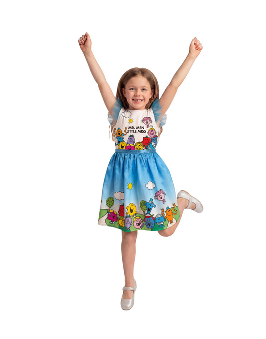 Mr. Men Little Miss Girls Blue 2 Piece Costume