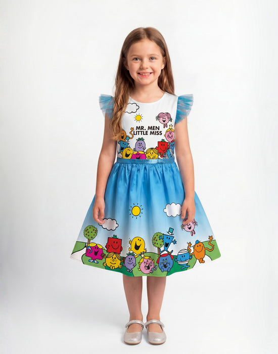 Mr. Men Little Miss Girls Blue 2 Piece Costume