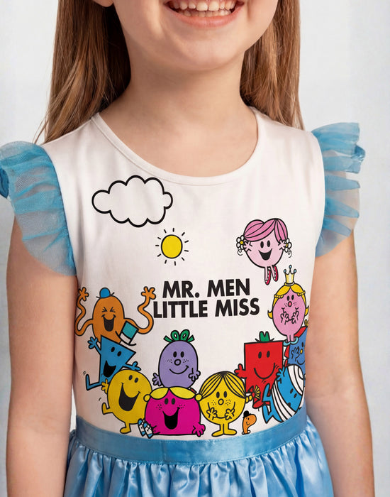 Mr. Men Little Miss Girls Blue 2 Piece Costume