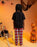 Show Me The Merch Hey Boo Unisex Kids Black Short Sleeve Long Leg Pyjama Set