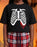 Show Me The Merch Ribcage Unisex Kids Black Short Sleeve Long Leg Pyjama Set