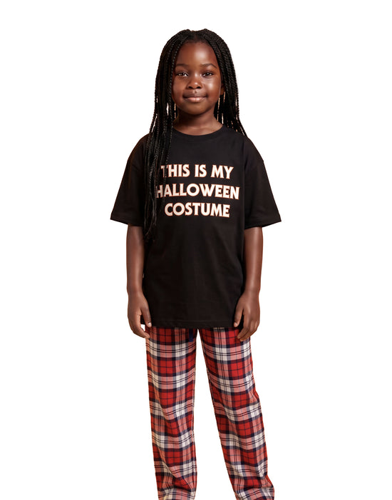 Show Me The Merch This Is My Halloween Costume Unisex Kids Black Short Sleeve Long Leg Pyjama Set