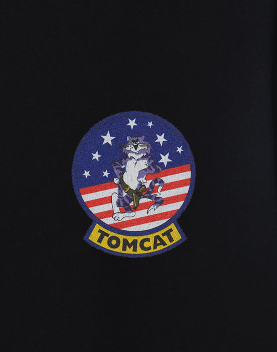 Top Gun Tomcat Logo Mens Black Short Sleeved T-Shirt