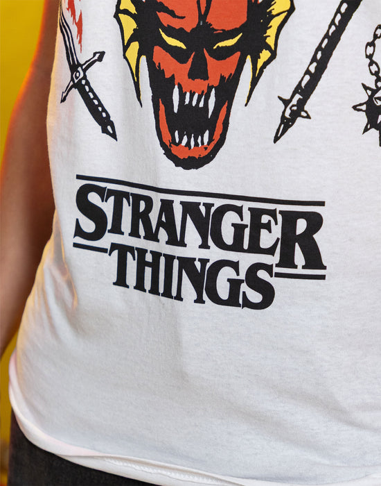 Stranger Things Hellfire Club Adults White T-Shirt